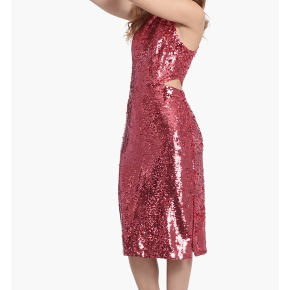 Sequin Cutout Cocktail Dress (Donna Morgan for Maggy) - Picture 3 of 8